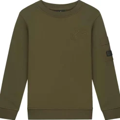 Malelions Nylon Pocket sweater junior moss green