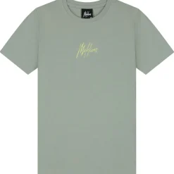Malelions Striped Signature shirt junior agave green
