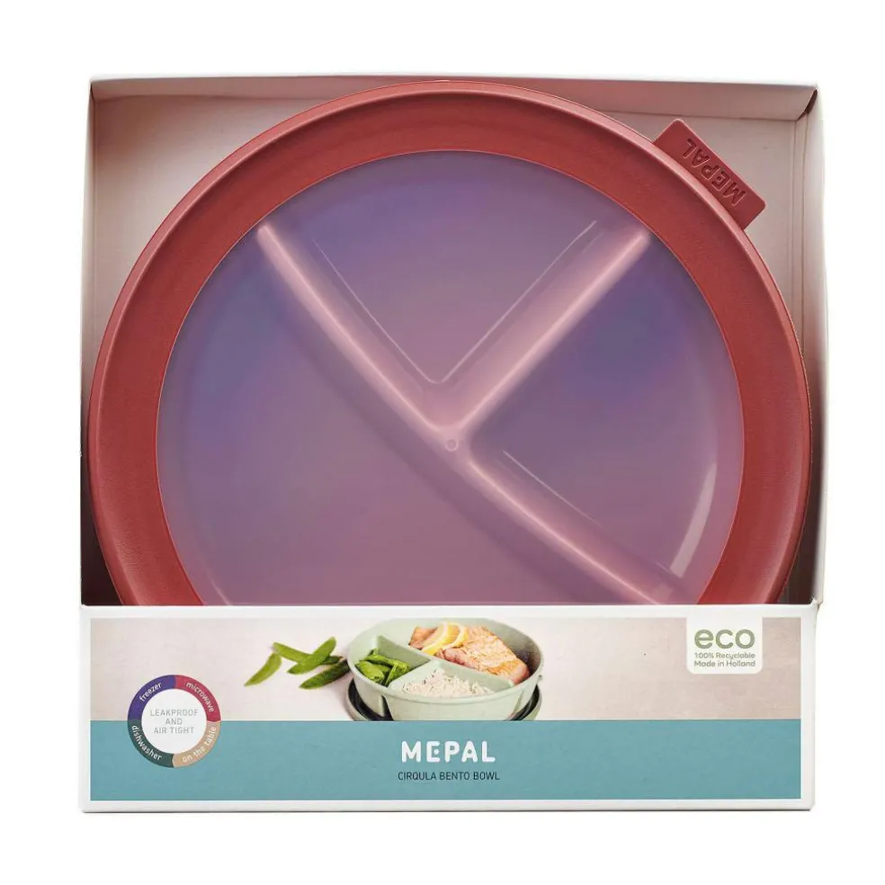 Mepal Cirqula Bento multikom vershouddoos rond 1 liter vivid mauve
