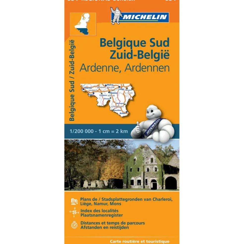 Michelin 534 Zuid-België Ardennen wegenkaart