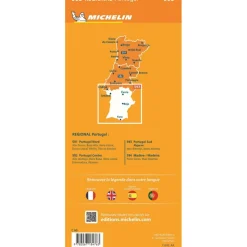 Michelin 593 Zuid-Portugal Algarve wegenkaart