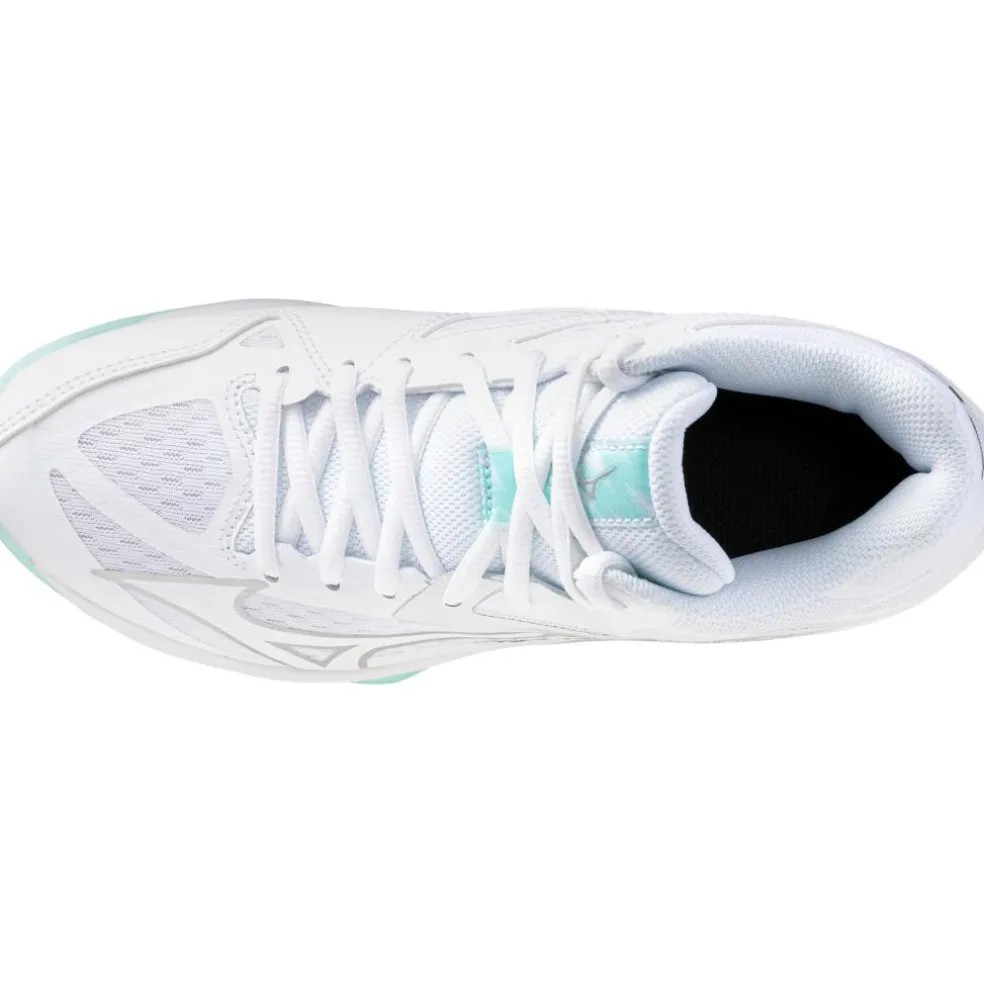 Mizuno Thunder Blade Z Mid indoorschoenen dames white blue tint