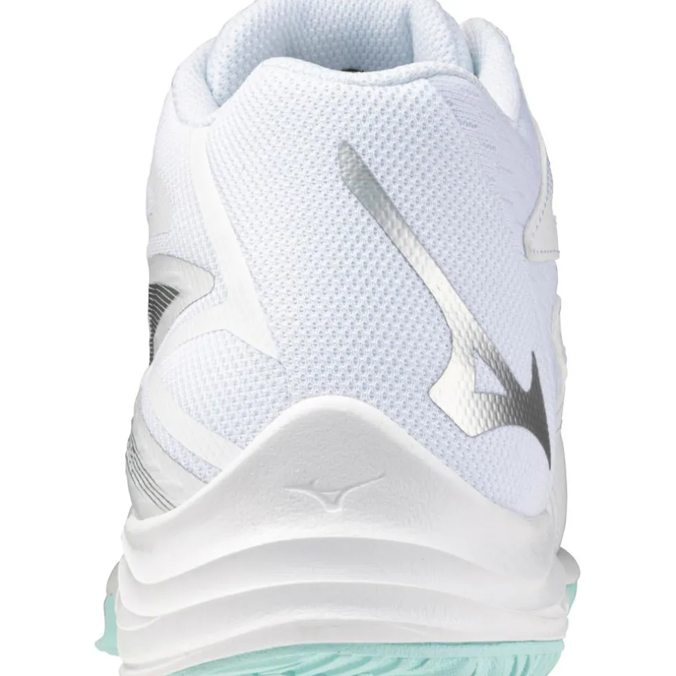 Mizuno Thunder Blade Z Mid indoorschoenen dames white blue tint