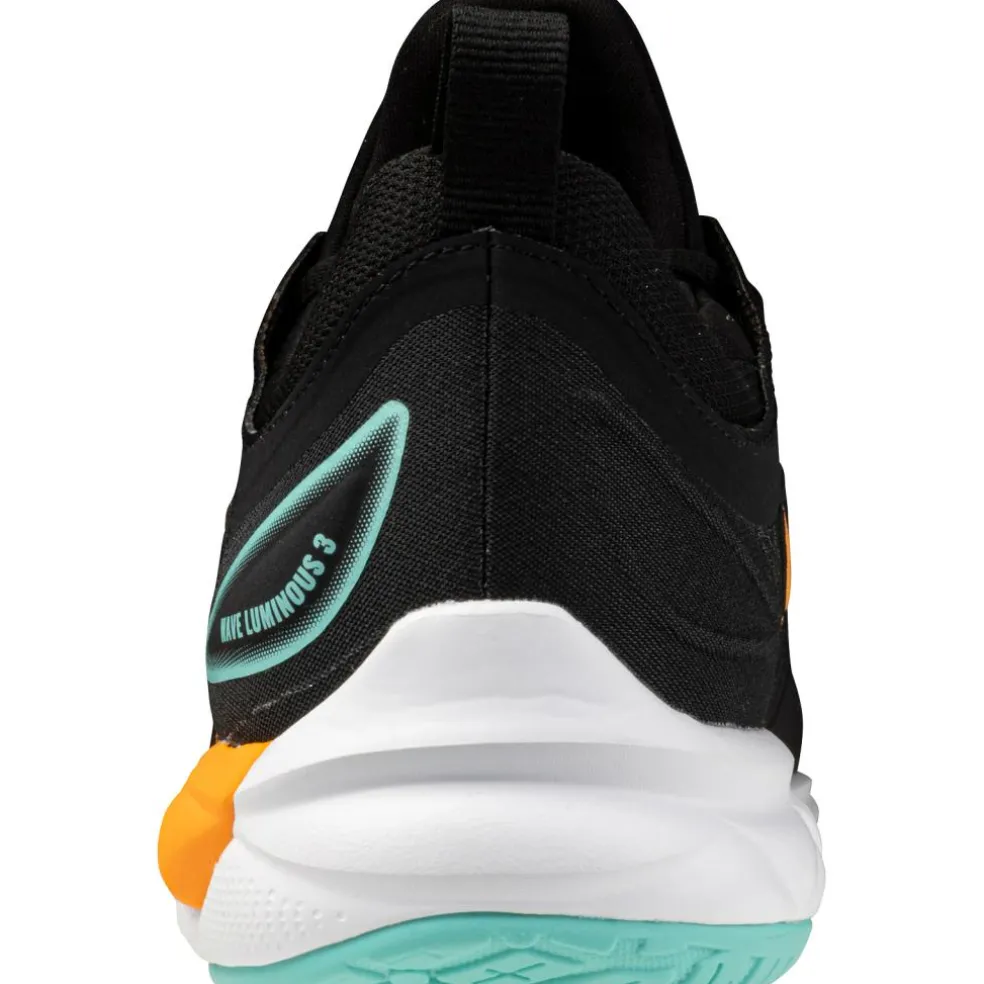 Mizuno Wave Luminous 3 indoorschoenen heren black tangelo icegreen