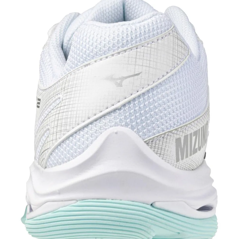 Mizuno Wave Voltage 2 indoorschoenen dames white blue tint