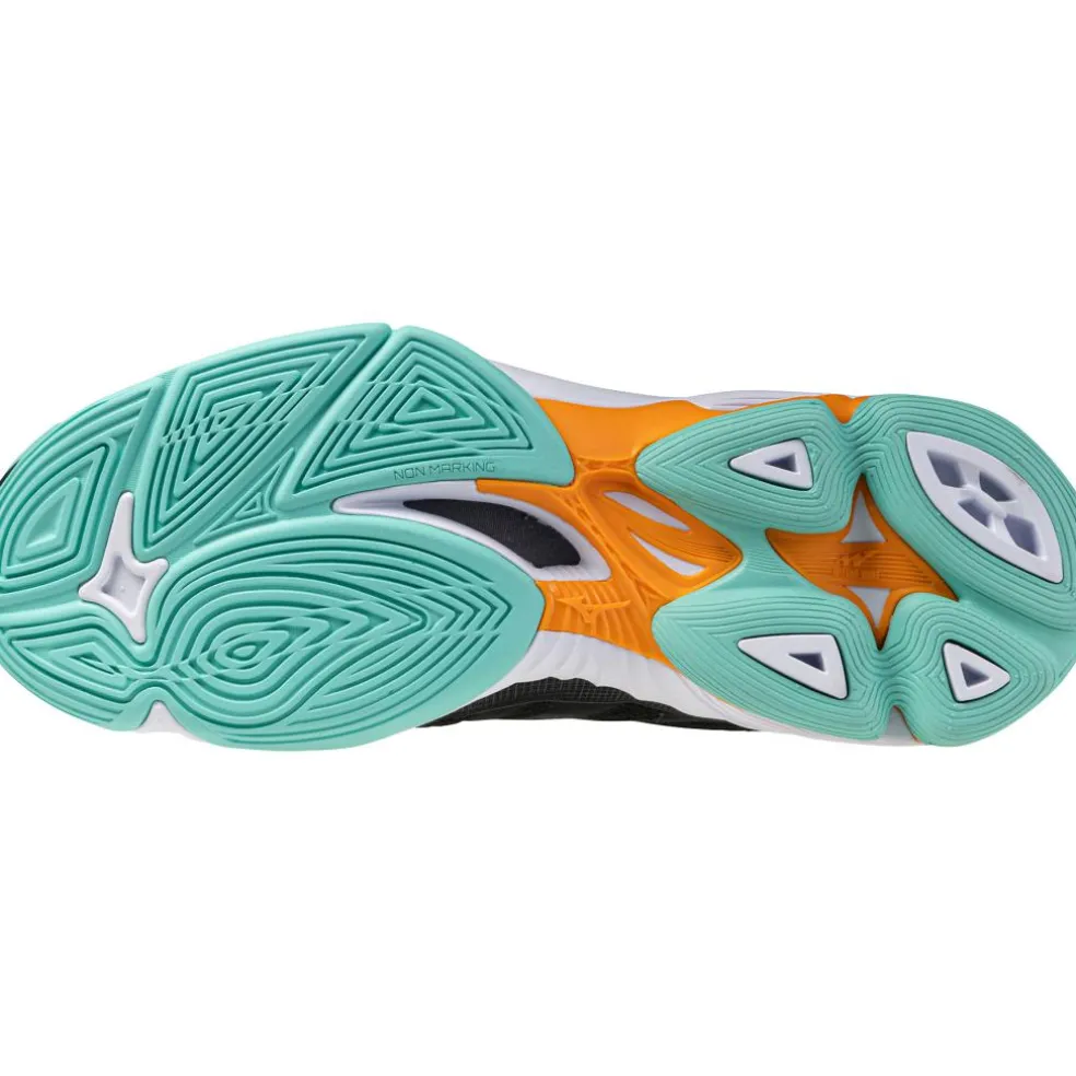 Mizuno Wave Voltage 2 indoorschoenen heren black tangelo icegreen