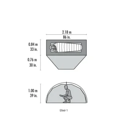 MSR Elixir 1 lichtgewicht koepeltent green