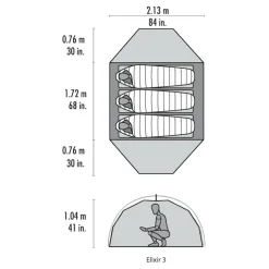 MSR Elixir 3 lichtgewicht koepeltent green