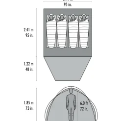 MSR Habitude 4 lichtgewicht koepeltent green