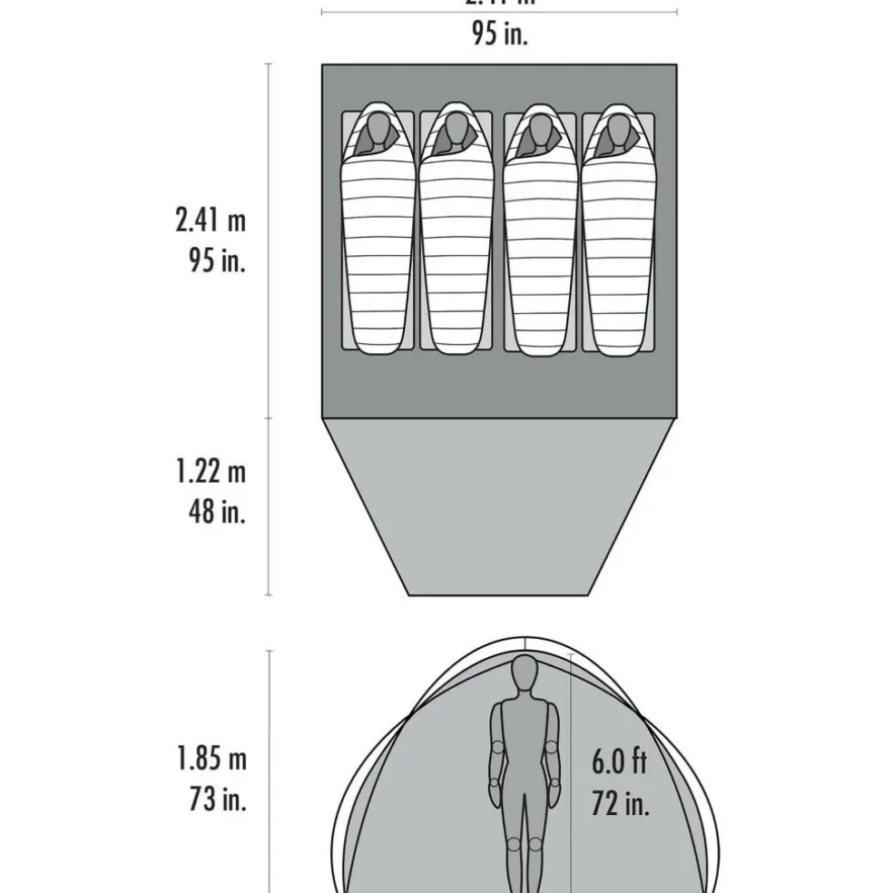 MSR Habitude 4 lichtgewicht koepeltent green