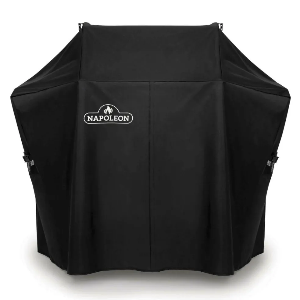 Napoleon barbecuehoes voor Rogue 425 zijtafels uitgeklapt