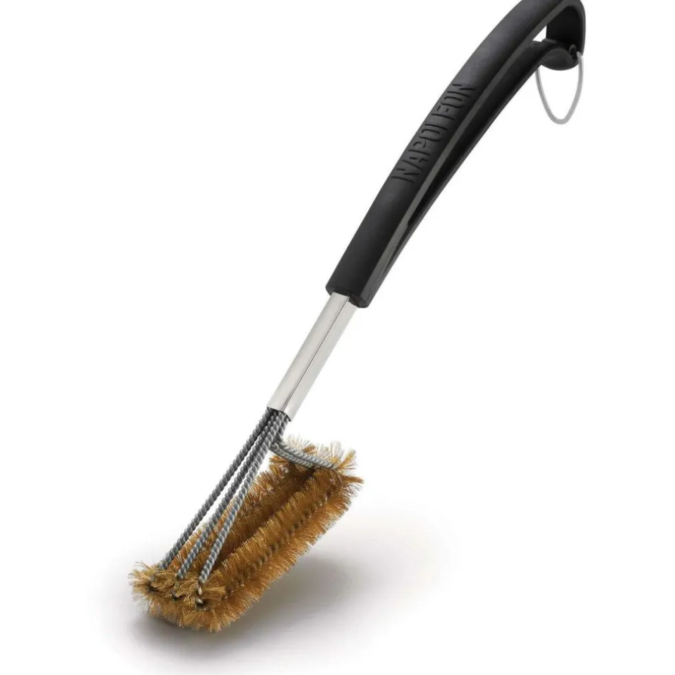 Napoleon drievoudige grillborstel messing