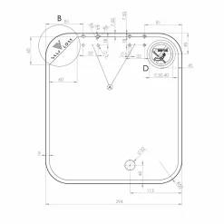 Navy Load  Glasplaat voor Medium 1-pits kookplaat
