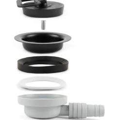 Navy Load haakse afvoerplug 20 - 25 mm zwart