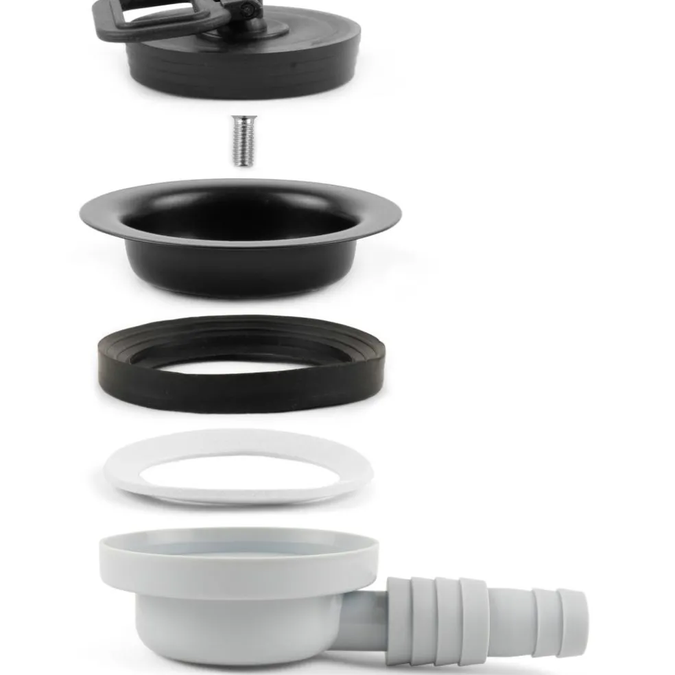 Navy Load haakse afvoerplug 20 - 25 mm zwart