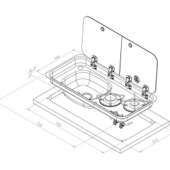 Navy Load  2-pits kook-spoelcombinatie links