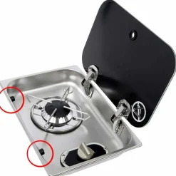 Navy Load  Steundop glasplaat zwart per 2 stuks