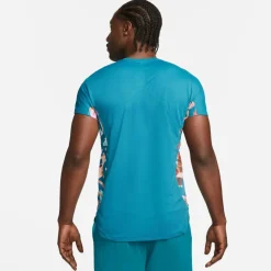 Nike Court Dri-FIT Slam tennisshirt heren green geode teal white