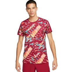Nike Court Dri-FIT Slam tennisshirt heren red noble white