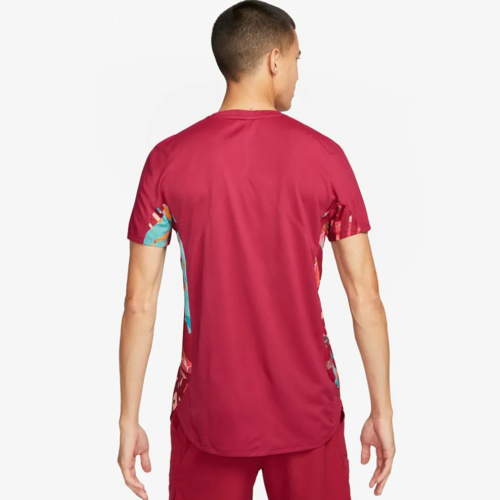 Nike Court Dri-FIT Slam tennisshirt heren red noble white