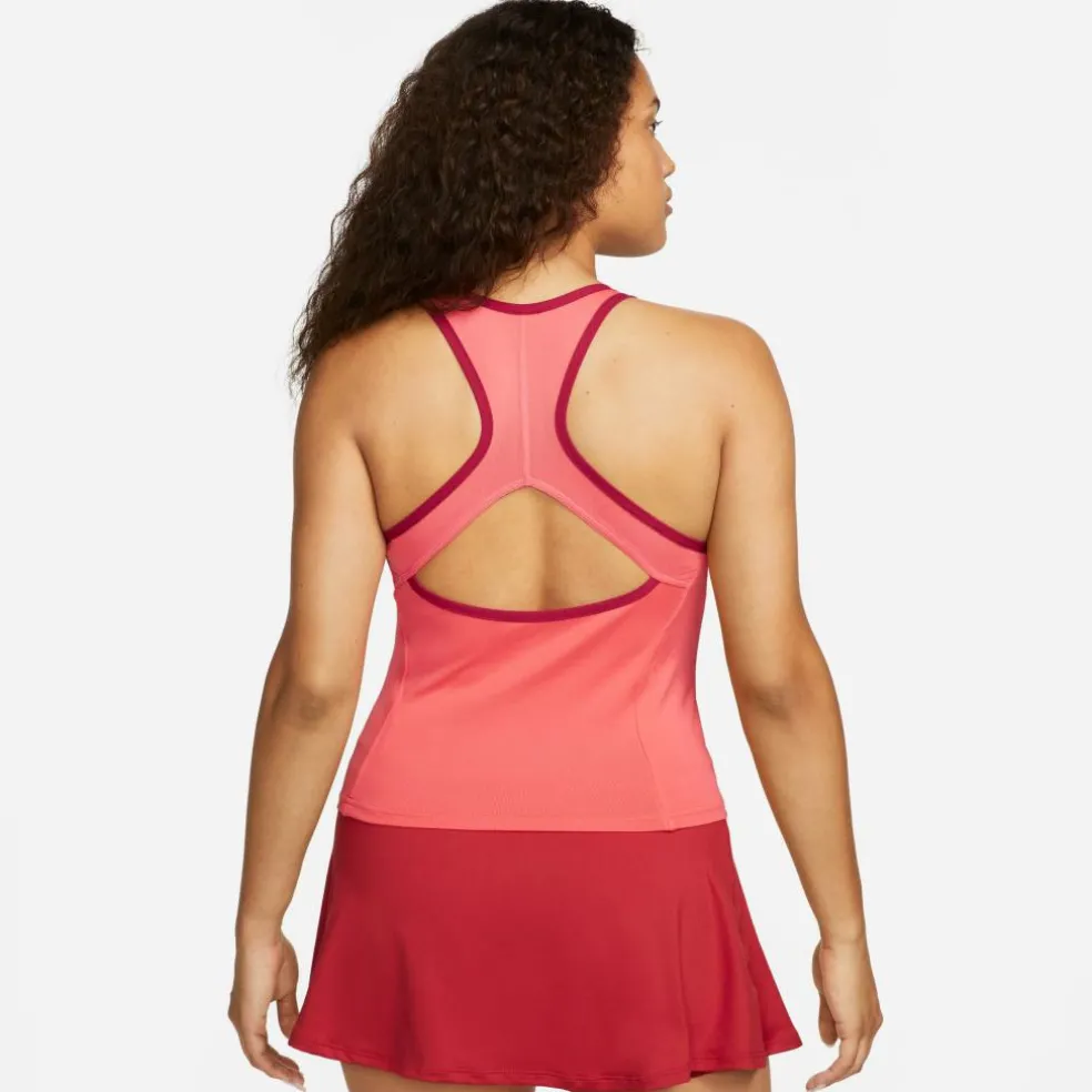 Nike Dri-FIT Slam tennis tanktop dames ember glow noble red white