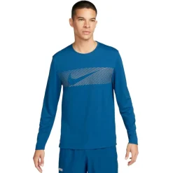 Nike Miler Flash Dri-FIT hardloopshirt heren court  blue reflective silver