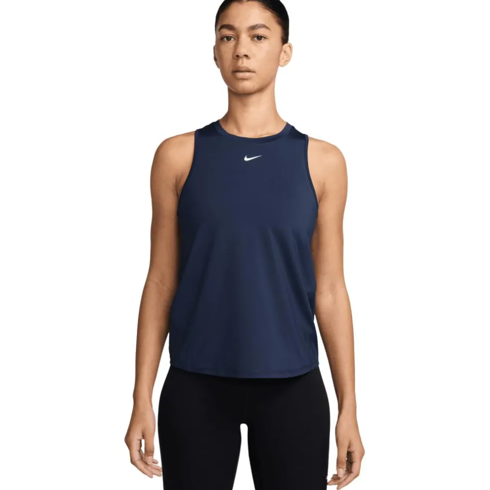 Nike One Classic tanktop dames midnight navy white