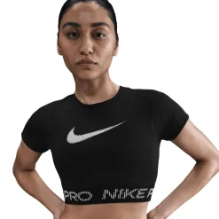 Nike Pro SS shirt dames black white white