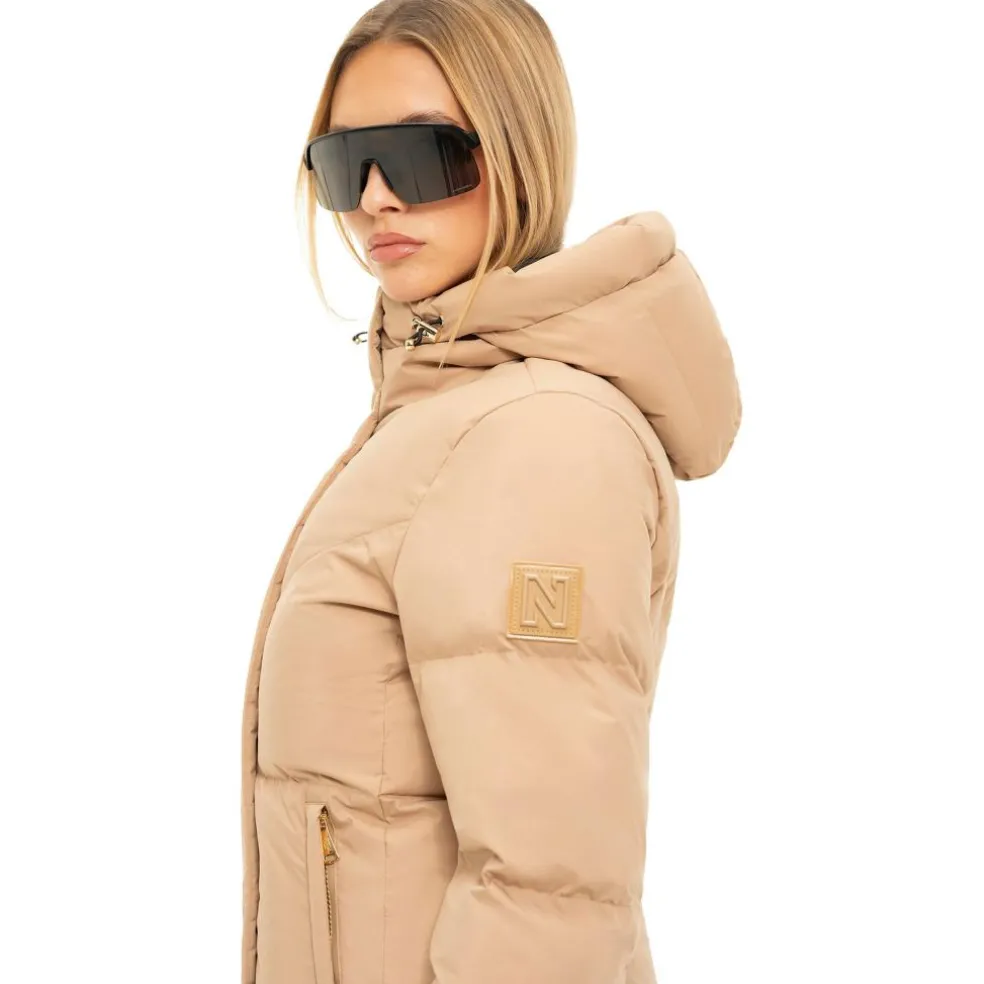 NIKKIE Nasher winterjas dames hummus