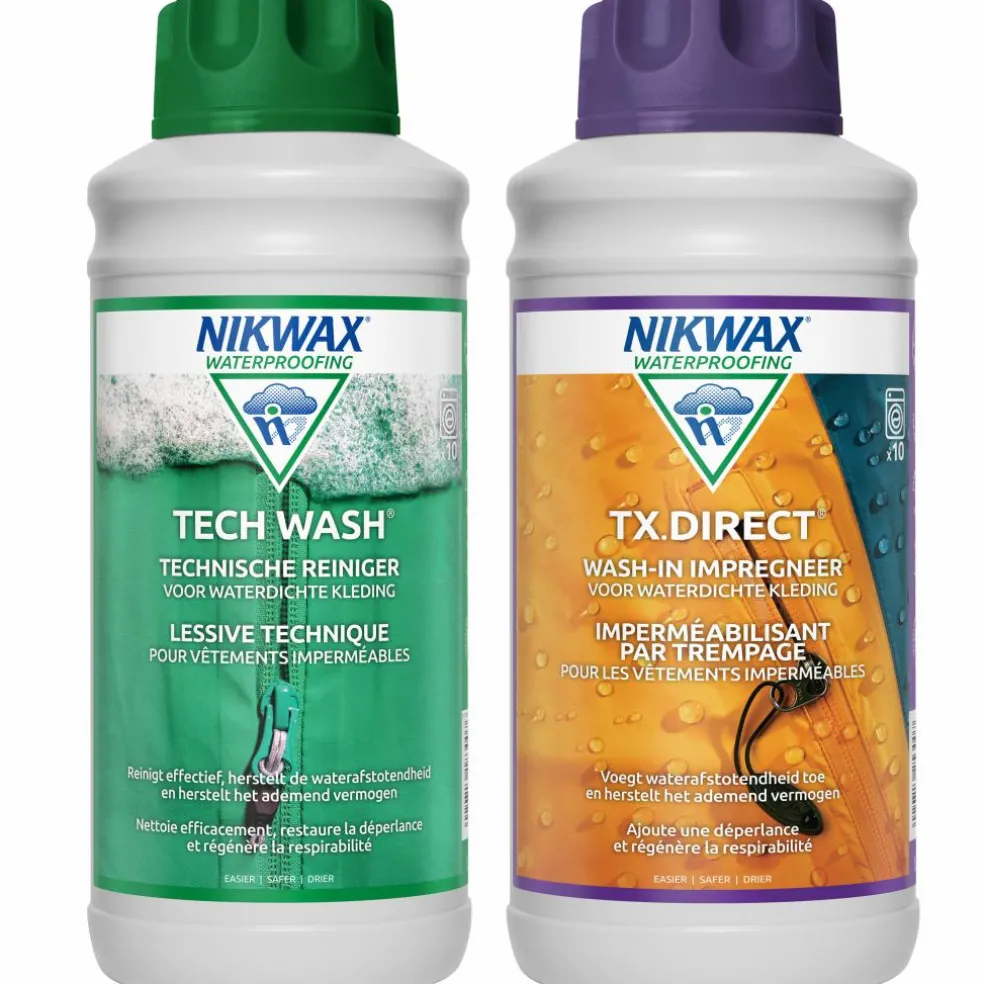 Nikwax Tech Wash wasmiddel & TX-Direct impregneermiddel 1 liter