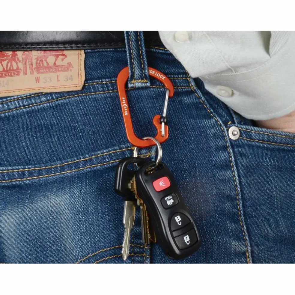 Nite Ize Slidelock #3 karabijnhaak aluminium orange