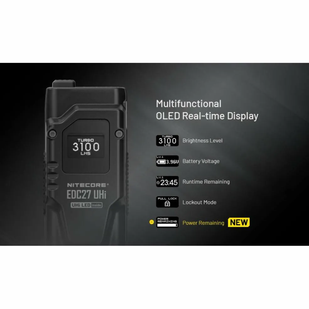 Nitecore EDC27 UHi zaklamp black