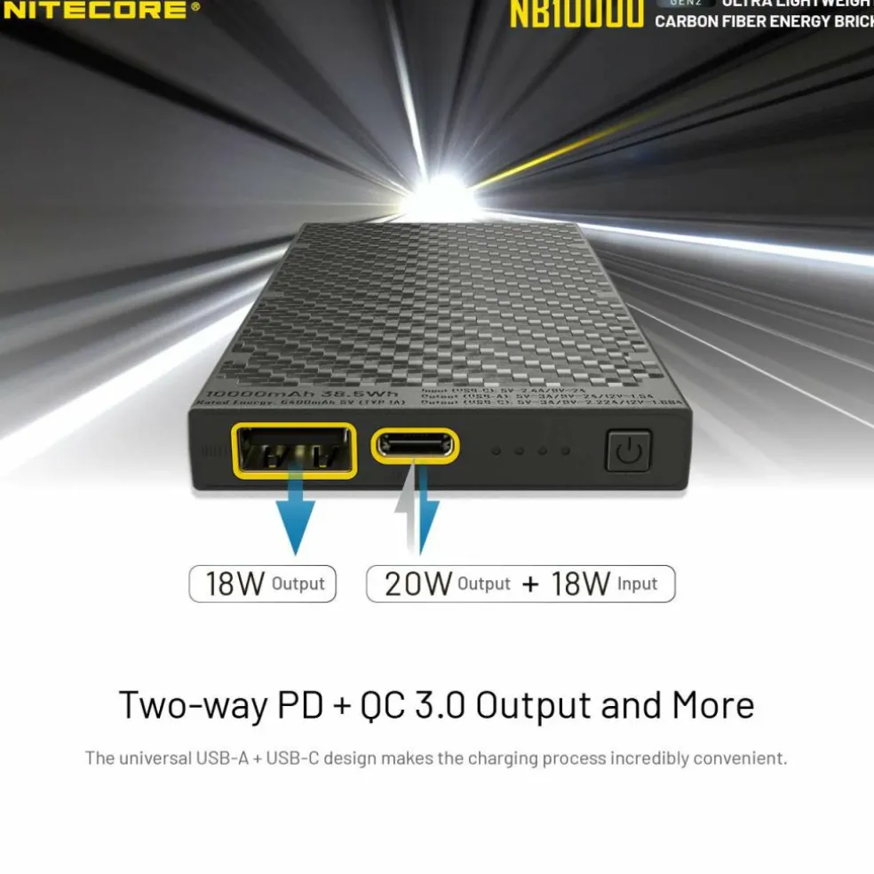 Nitecore NB10000 Gen2 powerbank black