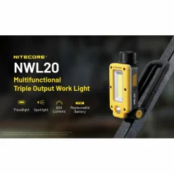 Nitecore NWL20 werklamp yellow