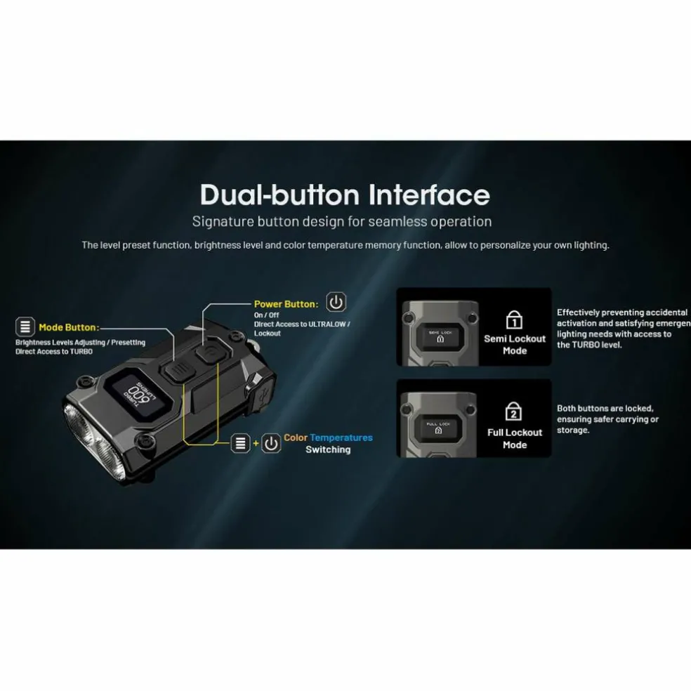 Nitecore TINI3 zaklamp orange