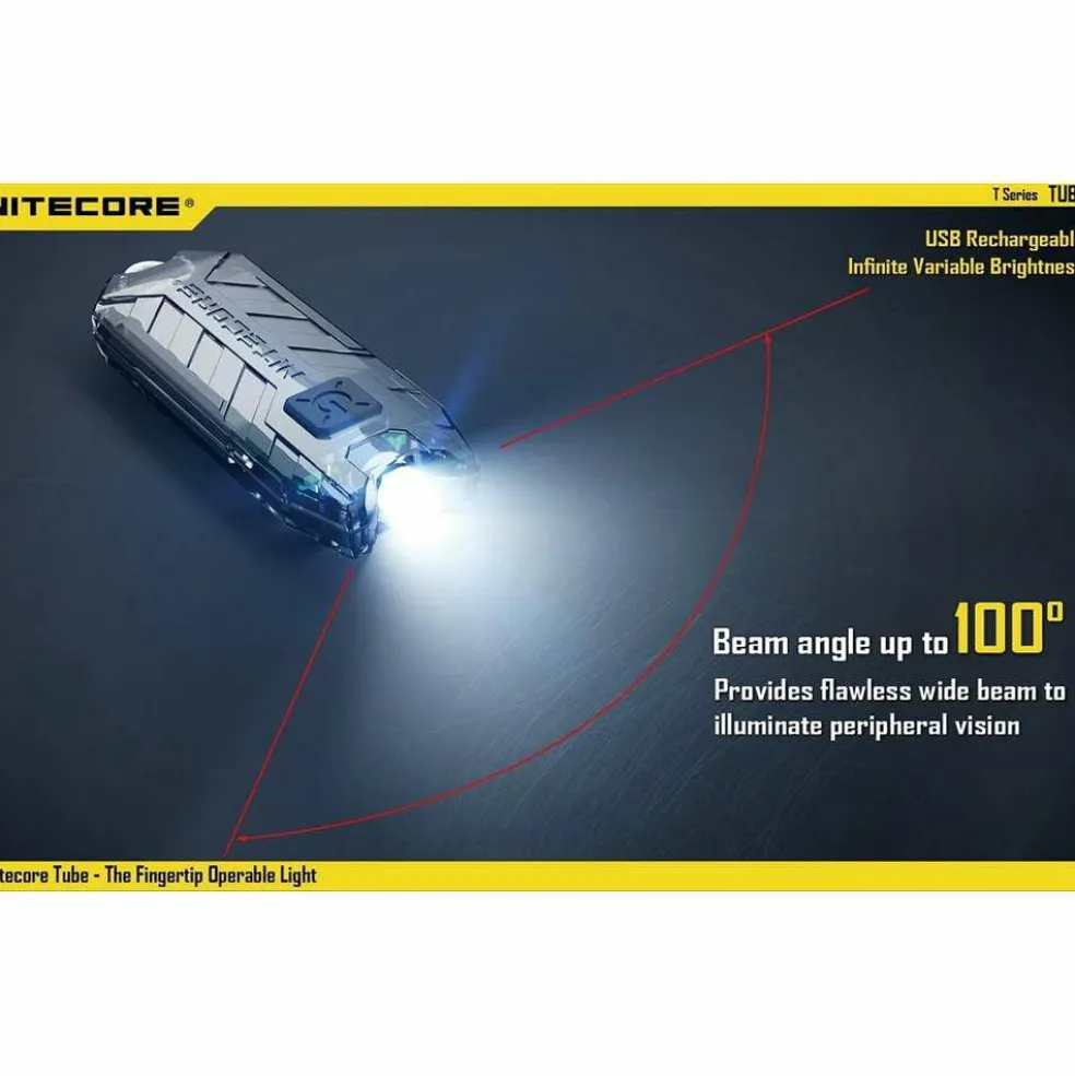 Nitecore Tube V2.0 zaklamp blue transparant