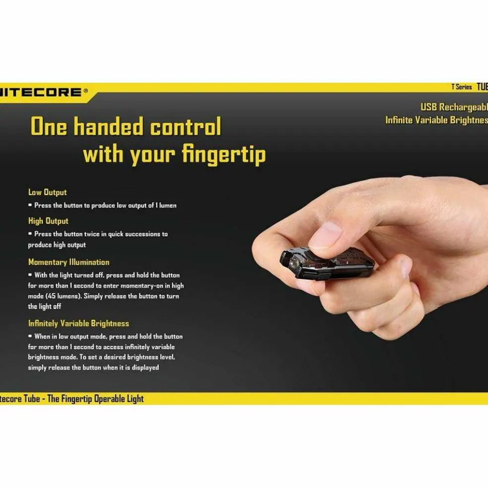 Nitecore Tube V2.0 zaklamp blue transparant