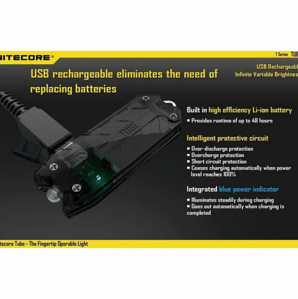 Nitecore Tube V2.0 zaklamp yellow