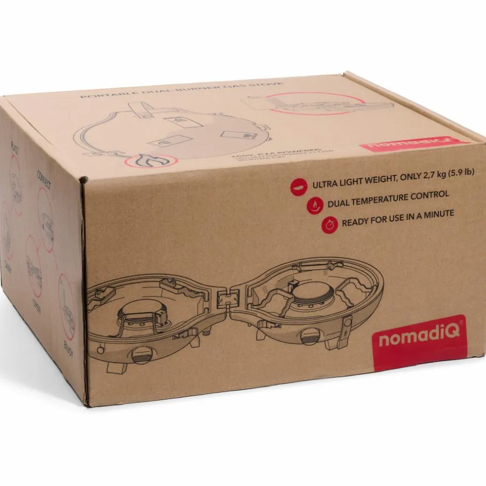 NomadiQ Draagbaar outdoor 2-pits kooktoestel