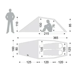 Nordisk Halland 2 LW 2.0 lichtgewicht tunneltent black forest green