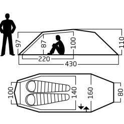 Nordisk Oppland 2 2.0 PU lichtgewicht tunneltent dark olive
