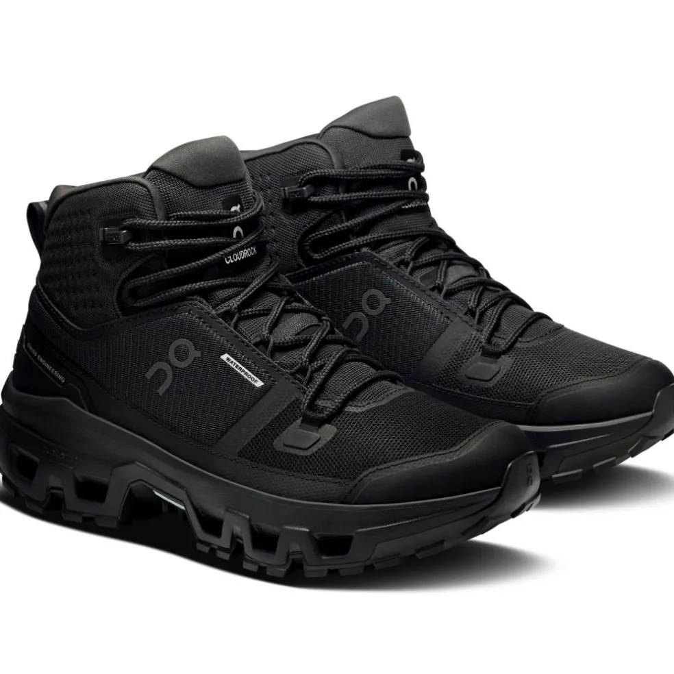 On Cloudrock Mid wandelschoenen dames black black