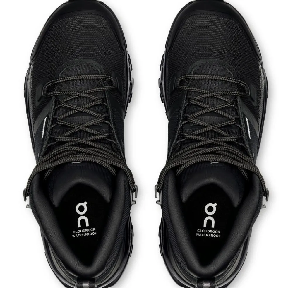 On Cloudrock Mid wandelschoenen dames black black