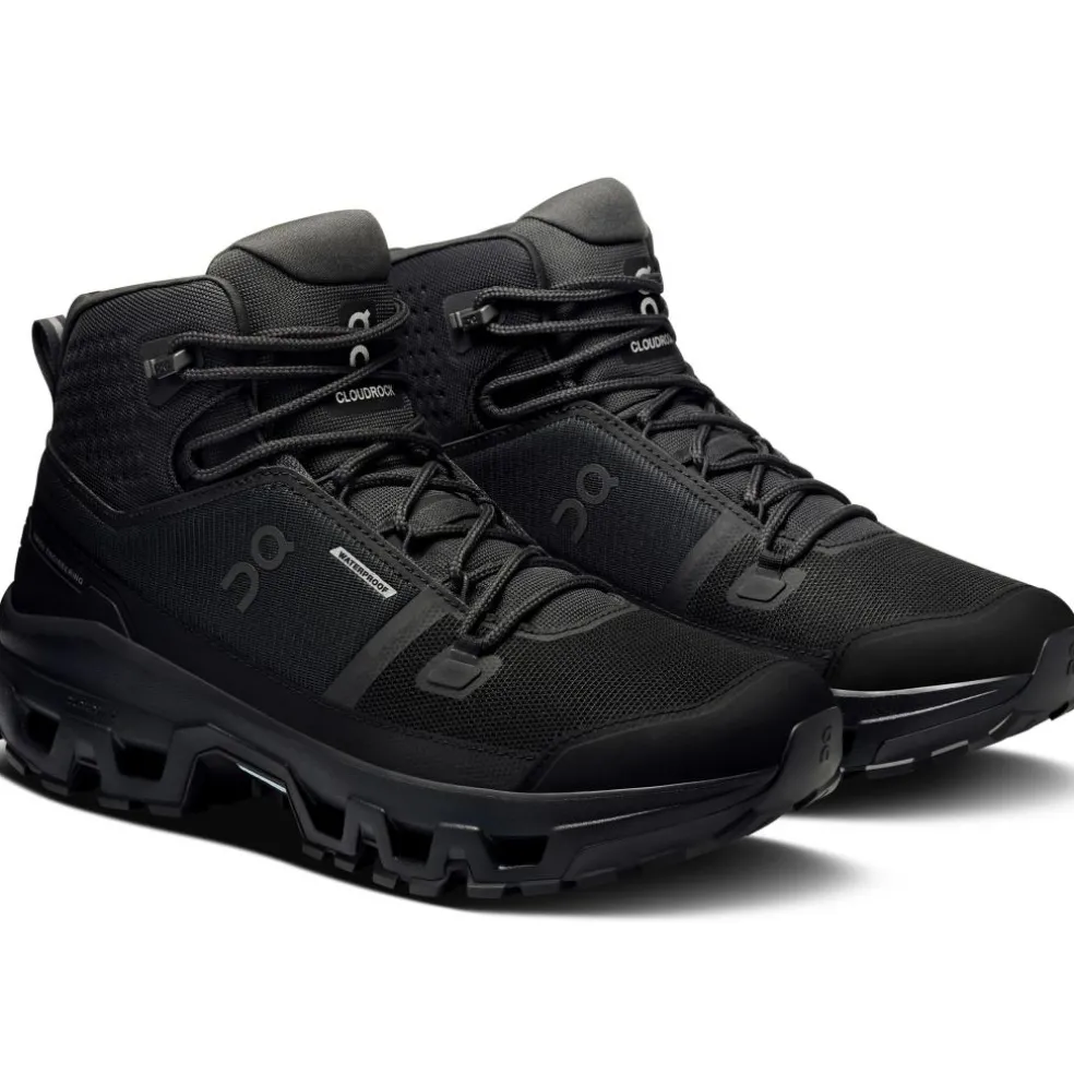 On Cloudrock Mid wandelschoenen heren black black