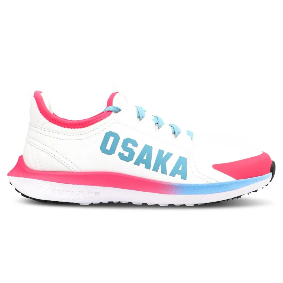 Osaka Furo Play hockeyschoenen junior white retro blue blue raspberry