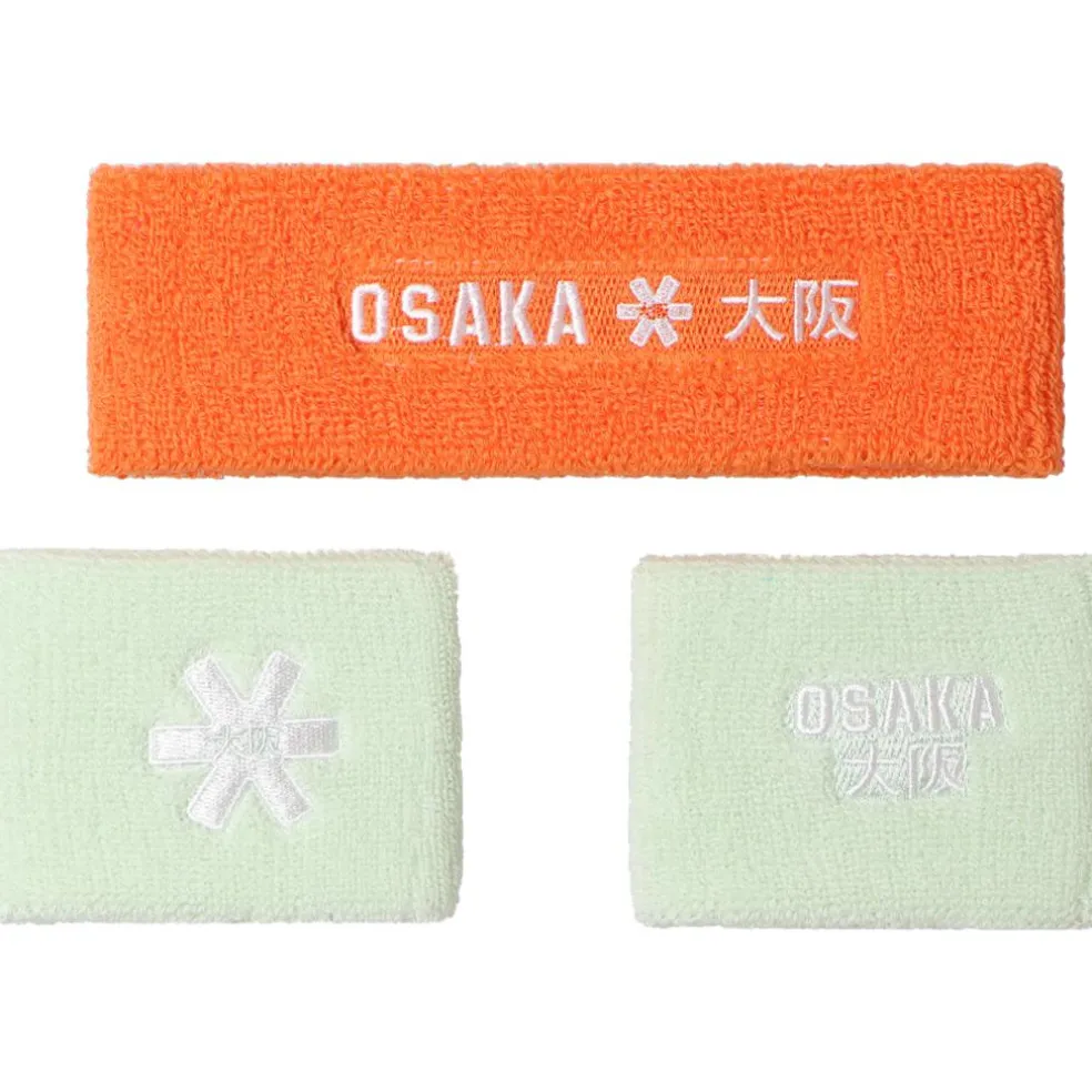 Osaka GDG00104 zweetband set true orange opal green