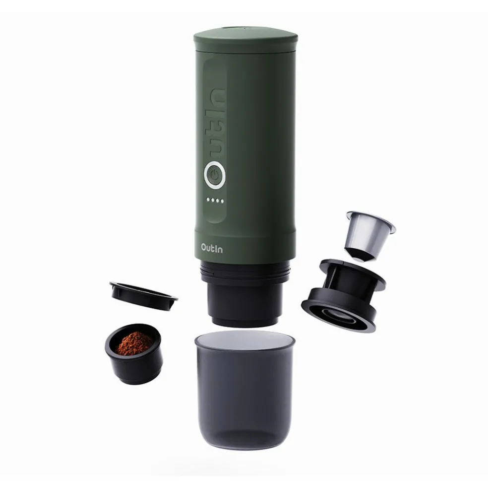 OutIn Nano draagbare espressomachine forest green