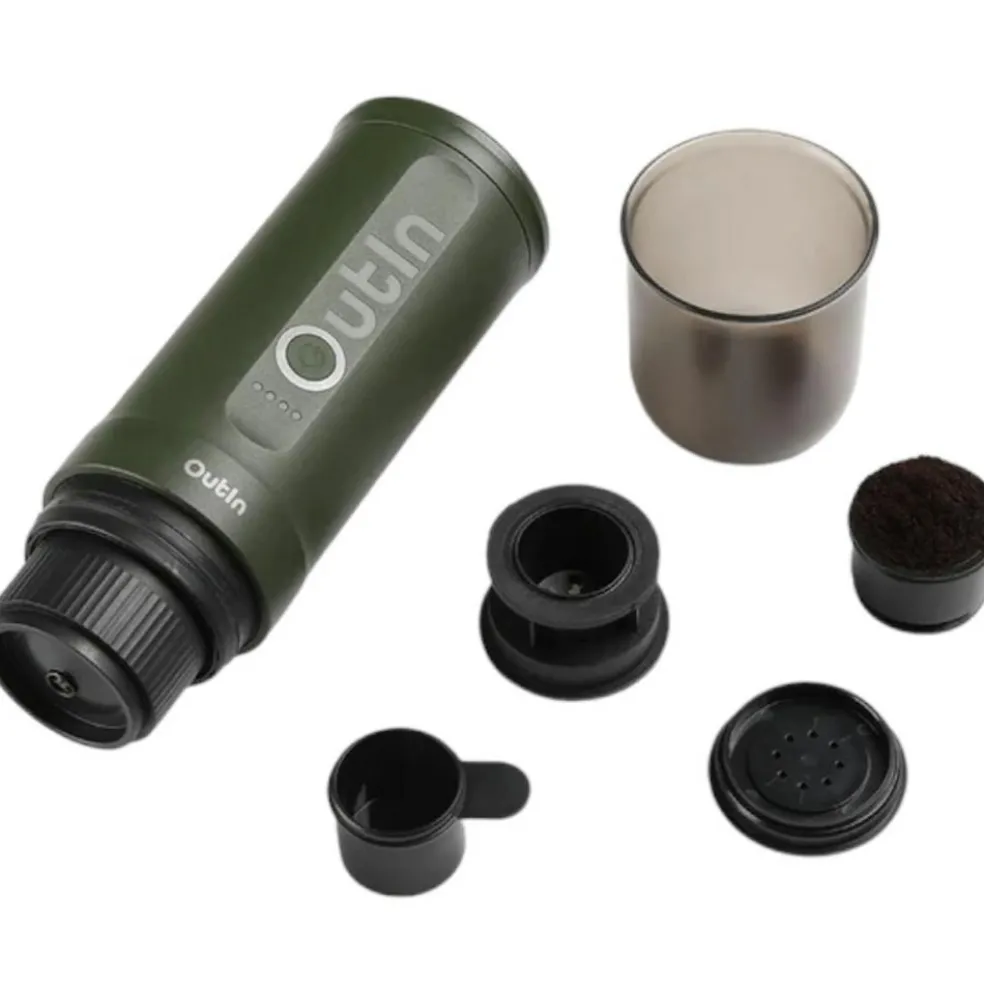 OutIn Nano draagbare espressomachine forest green