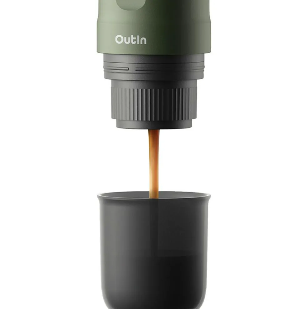 OutIn Nano draagbare espressomachine forest green