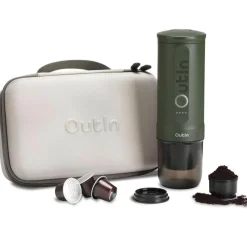 OutIn Traveler Gift Set draagbare espressomachine forest green
